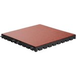 Vivol - dalle en caoutchouc epdm avec connecteurs - terra - 50x50 cm - 55mm