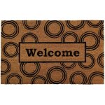 Tapis coco 'welcome' avec motif rond - 50x80 cm