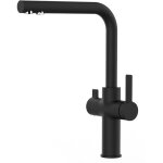 Vizio robinet de cuisine mitigeur 3 voies noir mat bec l pivotant 360° à utiliser avec filtres sous evier ... Vizio robinet de cuisine mitigeur 3 voies noir mat bec l pivotant 360° à utiliser avec filtres sous evier ...