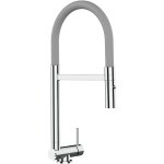 Vizio - robinet de cuisine mitigeur rabattable sous fenetre 45mm chrome robinet bec gris orientable et ...