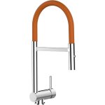 Vizio - robinet de cuisine mitigeur rabattable sous fenetre 60mm chrome robinet bec orange orientable ...