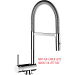 Robinet de cuisine mitigeur rabattable sous fenetre 60mm avec poign�e gauche chrome robinet bec chrome ...