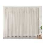 Linder - voilage blanc en galon fronceur - 420 x 240 cm - blanc
