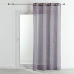 Voilage - effet lin fluide gris b�ton 140x200 cm