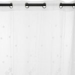Atmosphera - voilage toiles brodes h240cm blanc crateur d'intrieur