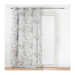Bricoline - voilage grande hauteur 140 x 280 cm voile sabl� imprim� tilda blanc