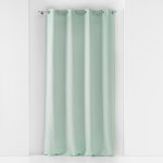Voilage � ?illets petite hauteur 140 x 180 cm ? voile tiss� soane menthe