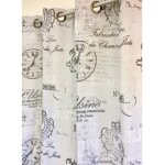 Linder - voilage imprim� industriel gris - 150x240cm - gris
