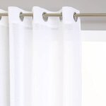 Voilage etamine blanc 140x240cm atmosphera cr�ateur d'int�rieur