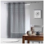 Voilage motif 'perles' gris anthracite 140x240 cm
