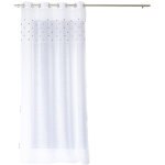 Voilage oeillets 140x240 delicatessen voile sabl blanc gris