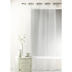 Voilage en organza d�vor� et brod� blanc 140x240 cm
