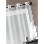 Voilage organza fantaisie goutte mtallique blanc 150x260 cm