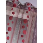 Voilage en organza fils coups bordeaux 140x240 cm