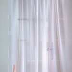 Rideau voilage poly - lin bas plomb� blanc 180x245 cm