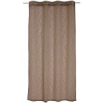 Voilage tamisant  l'aspect lin marron chocolat 140x240 cm