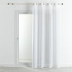 Voilage - effet lin fluide blanc 140x240 cm Voilage - effet lin fluide blanc 140x240 cm