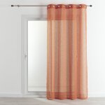 Voilage - effet lin fluide terracotta 140x240 cm