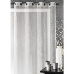 Voilage uni avec fils en lurex blanc 140 x 260 - blanc