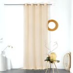 Voilage uni et tamisant julie ecru 140x240 cm