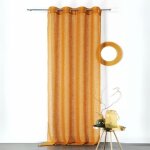 Voilage uni et tamisant julie jaune 140x240 cm