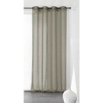 Linder - voilage uni et tamisant en poly / lin vert olive 150x240 cm Linder - voilage uni et tamisant en poly / lin vert olive 150x240 cm