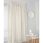 Voilage voile � galon fronceur beige 300x250 cm