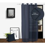 Soleil d ocre - voile oeillets en coton lav� 135x250 cm spirit orage, par soleil d'ocre