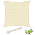 Woltu voile d?ombrage carr� 4x4m, en hdpe, protection contre le soleil avec protection uv pour jardin ...