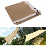 Voile d'ombrage rectangulaire 2 x 5 m en tissu coupe - vent pour terrasse, jardin, cour, aire de jeux ...