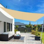 Aiperq - voile d'ombrage rectangulaire 4x4m toile ombrage auvent impermable pes, protection 95% uv pour ...
