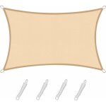 Voile d'ombrage rectangulaire carr 2x3 m color sable, toile impermable une protection des rayons uv ...