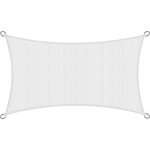 Voile d'ombrage solvision poly�thyl�ne (pehd) avec stabilisant anti - uv blanc, 400x200 cm - sol royal ...