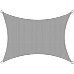 Voile d'ombrage solvision poly�thyl�ne (pehd) avec stabilisant anti - uv gris, 300x200 cm - sol royal ...