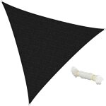 Ecd germany voile d'ombrage toile tendue parasol triangulaire 5x5x5m anthracite - hdpe - anti uv - c�bles ...