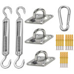Voile d'ombrage triangulaire 304 accessoires en acier inoxydable ensemble de diamants de vis de voile ...