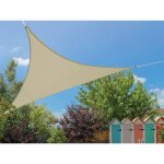 Voile d'ombrage triangulaire flex 3, 60 x 3, 60 x 3, 60 m - ivoire - jardiline