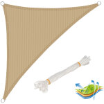 Woltu voile d?ombrage triangulaire 5x5x7 m, en hdpe, protection contre le soleil avec protection uv pour ...