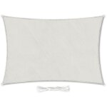 Voile solaire rectangulaire 2x4 m avec anneaux de fixation polyester permable  l'air