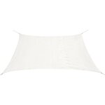 Yoyo - voile toile d'ombrage parasol pehd carr� 3, 6 x 3, 6 m blanc