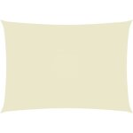 Voile toile d'ombrage parasol tissu oxford rectangulaire 2 x 4, 5 m cr�me