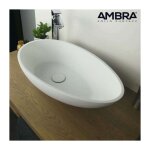 Volae - vasque ovale � poser - design el�gant et raffin� - solide et robuste - entretien facile - blanc ...