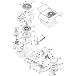 Volant d'inertie original stiga pour moteur de tracteur de pelouse tre 224 118551137 / 0