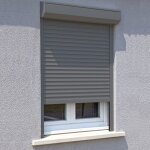 Volet roulant aluminium recoupable avec motorisation filaire - gris anthracite - l x h