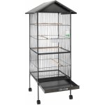 Volière cage à oiseaux xl hauteur 146cm 2 portes canaries perroquet perruches volière avec toit Volière cage à oiseaux xl hauteur 146cm 2 portes canaries perroquet perruches volière avec toit