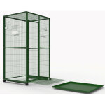 Voli�re du int�rieur pour petits oiseaux imor� sur roulettes de 1m� a toit en maille