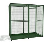 Voli�re int�rieure pour petits oiseaux ? 2m� sur roulettes ? hauteur 200 cm ? maille verticale en acier ...