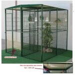 Voli�re du jardin pour petits oiseaux imor� de 4m� avec sas de s�curit�.
