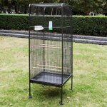 Volire metallique pour oiseaux xl 146x54x54cm - cage petits oiseaux perruches