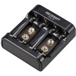 Voltcraft - p4 - 9 chargeur de piles rondes nimh lr03 (aaa), lr6 (aa), 6lr61 (9 v)